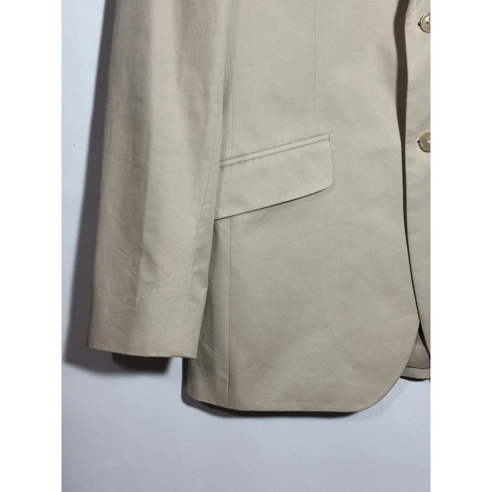 Banana Republic Mens 38R Beige‎ Cotton Blend Classic Blazer Jacket Double Vent